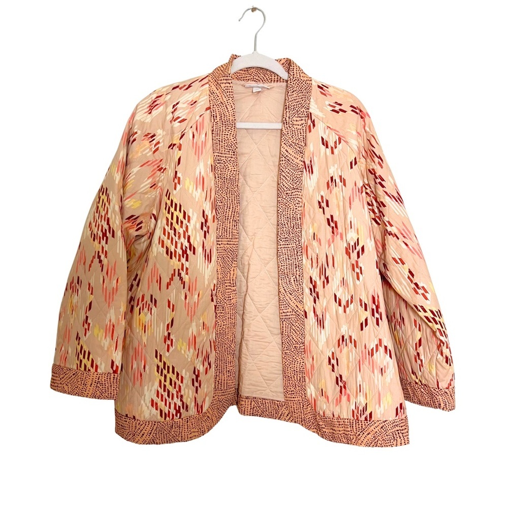 Knox Rose Aztec & Animal Print Patterned Quilted‎ Jacket Size XL Grannycore